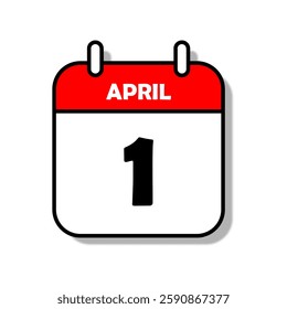 A calendar with the month of April