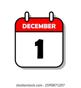 A calendar with the month of December