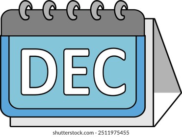 Kalendermonat Dezember Vektorgrafik flachen Stil.