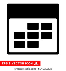 Calendar Month Grid icon. Vector EPS illustration style is flat iconic symbol, black color.