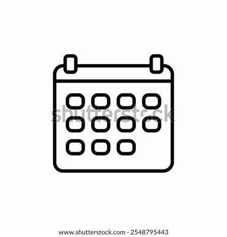 calendar month icon sign vector