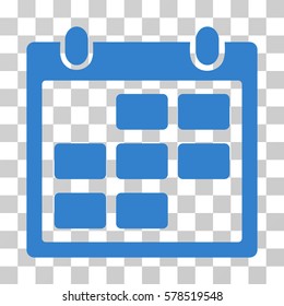 Calendar Month icon. Vector illustration style is flat iconic symbol, cobalt color, transparent background. Designed for web and software interfaces.
