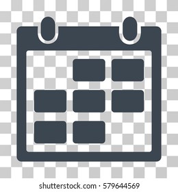 Calendar Month icon. Vector illustration style is flat iconic symbol, smooth blue color, transparent background. Designed for web and software interfaces.