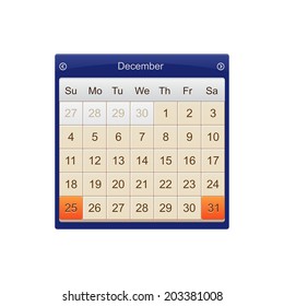 calendar month illustration