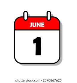 A calendar with the month of June