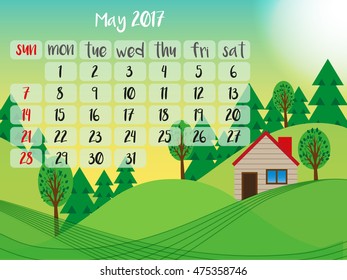 calendar month, May