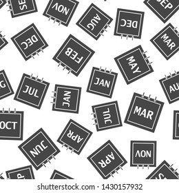 Calendar month seamless pattern on a white background.