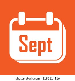 Calendar month September icon, stock vector illustration, EPS10.
