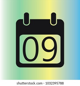 calendar month september vector icon