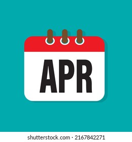 Icono vectorial del mes del calendario - ABRIL. Signo del año. Ilustración vectorial.