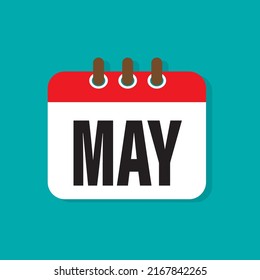 Calendar month vector icon - May. Sign of the year. Vector illustration.