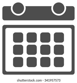 Calendar Month vector icon. Style is flat symbol, gray color, rounded angles, white background.