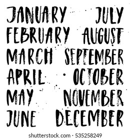 Calendar. Months