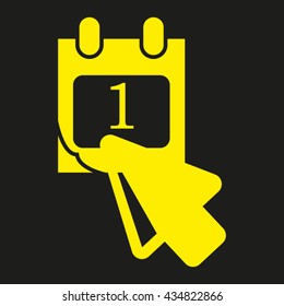 calendar mouse pointer vector icon