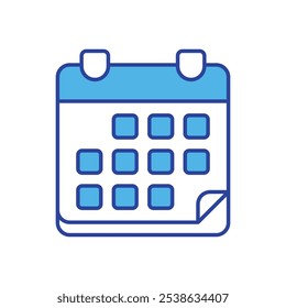 Calendar With Multiple Pages icon isolated on a white background. Vector illustration.