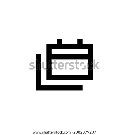 calendar multiple pixel perfect icon design. Flat style design isolated on white background. Vector illustration