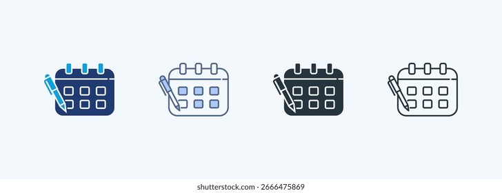 Calendar Multiple Style Icon Collection