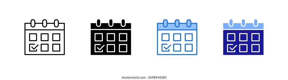 Vector de conjunto de iconos de estilos múltiples