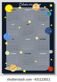 Calendar new year 2017 design illustration 05