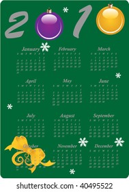 calendar for the new year