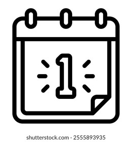 Calendar New year icon illustration