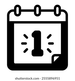 Calendar New year icon illustration