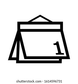 calendar new year icon isolated sign symbol vector illustration - high quality black style vector icons
