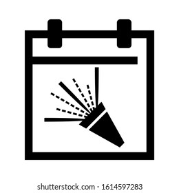 calendar new year icon isolated sign symbol vector illustration - high quality black style vector icons

