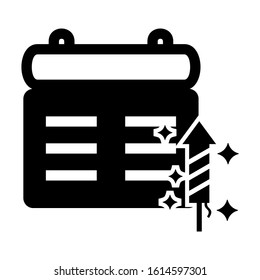 calendar new year icon isolated sign symbol vector illustration - high quality black style vector icons
