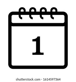 calendar new year icon isolated sign symbol vector illustration - high quality black style vector icons
