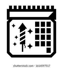 calendar new year icon isolated sign symbol vector illustration - high quality black style vector icons
