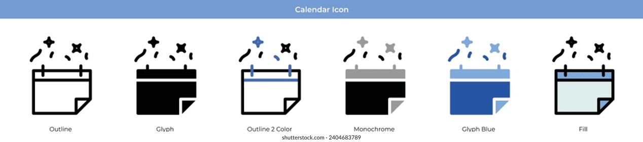 Vector de conjunto de iconos de Año Nuevo