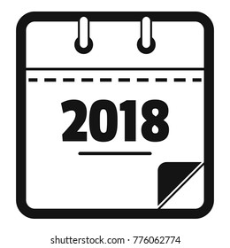 Calendar new year icon. Simple illustration of calendar new year vector icon for web