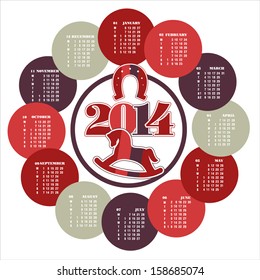 Calendar new year. Vector illustration.