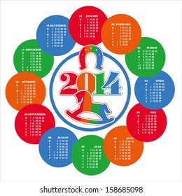 Calendar new year. Vector illustration.