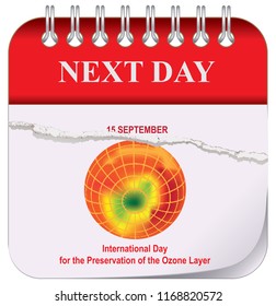 Calendar - Next Day. After September 15, International Day for the Preservation of the Ozone Layer