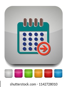 calendar next day icon, vector calendar icon, event symbol