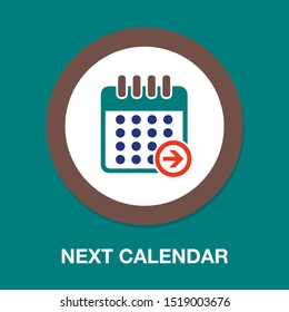 calendar next day icon, vector calendar icon, event symbol