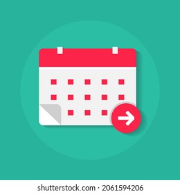 Calendar next day symbol. Illustration vector