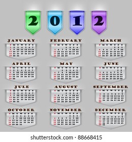 Calendar for next year with bookmarks
