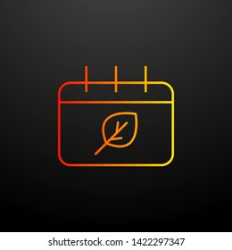calendar nolan icon. Elements of autumn set. Simple icon for websites, web design, mobile app, info graphics