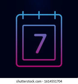 The calendar nolan icon. Simple thin line, outline vector of web icons for ui and ux, website or mobile application