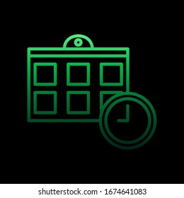 Kalendersymbol. Einfache dünne Linie, Vektorillustration der Zeitsymbole für i und ux, Website oder mobile Anwendungen