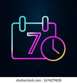 the calendar in nolan style icon. Simple thin line, outline vector of finance and chart icons for ui and ux, website or mobile application