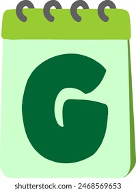 Calendar Note Letter Alphabet Vector Element