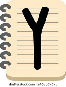 Elemento de Vector Alfabeto de Nota de Calendario