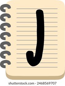 Elemento de Vector Alfabeto de Nota de Calendario