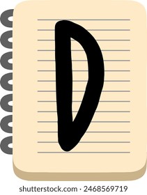 Calendar Note Letter Alphabet Vector Element