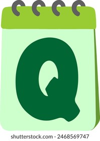 Calendar Note Letter Alphabet Vector Element