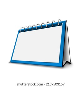 Vector De Estacionamiento De Tabla De Tabla De Calendario Con Nota. Portátil En Blanco Empresarial O Manager Con Calendario Para Escribir Tareas Y Administrar El Plazo De Objetivo. Plantilla de recordatorio Ilustración 3d realista